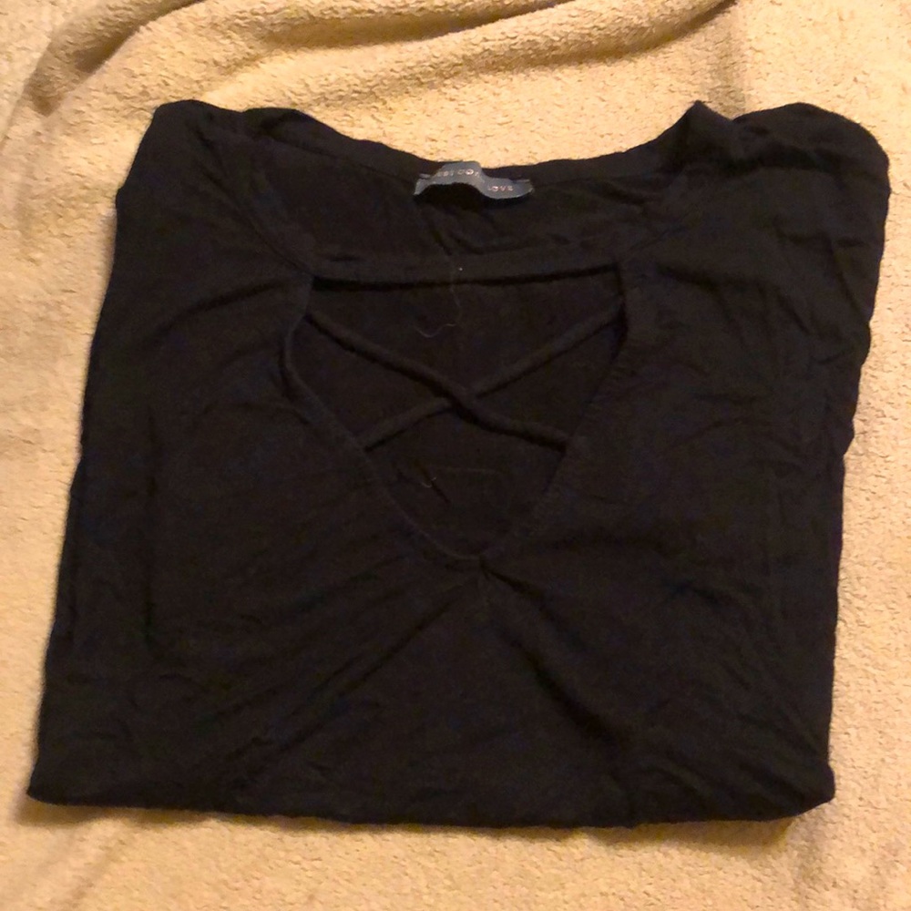 Cross V-neck T-shirt